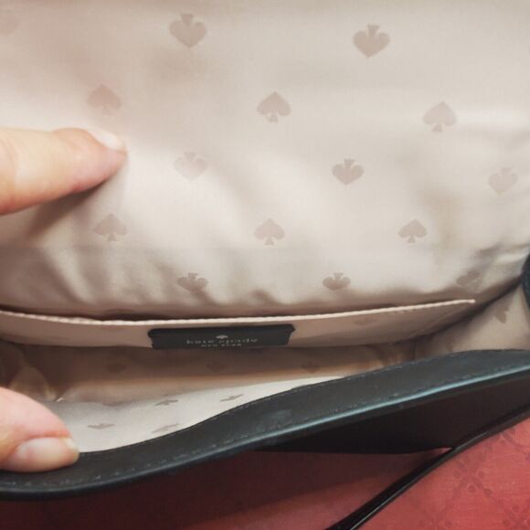 Kate Spade Cameron Crossbody Spectator Beige Cream Black 9 X 6.5 Inch Designer - Picture 10 of 16